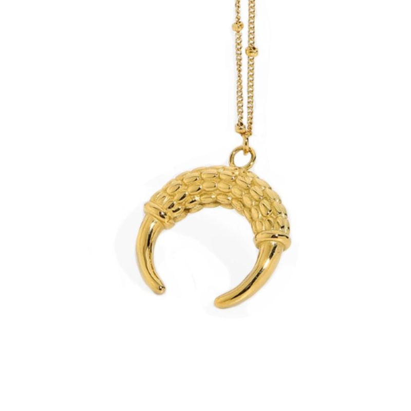 Manufacturer Custom High Quality Waterproof Fashion jewellery Gold Islamic Jewelry Moon Muslim Chain Necklace