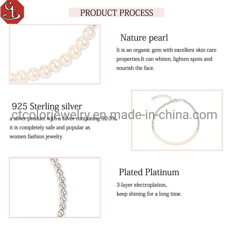 2021 Fashion Silver Bangles Natura pearl Bracelets Luxury for Women plated Rhodium