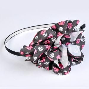 Metal Head Band with Fabric Flower (GD-AC052)
