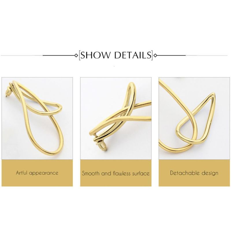 Detachable Design Copper Earrings in Artful Appearance