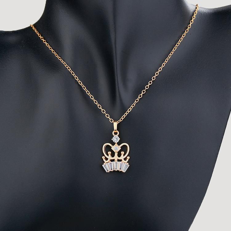 Factory Direct 18K Gold Plated Zircon Necklace Jewelry Set