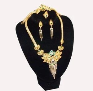 New Fashion Gold Plated CZ Jewelry Set (XPK-JS-021)