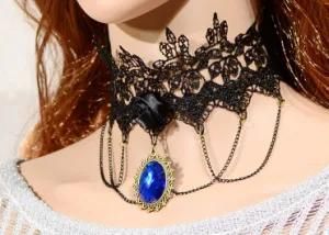 30+5cm Length 2cm Width Lace and Acrylic Fashion Necklace (X52)