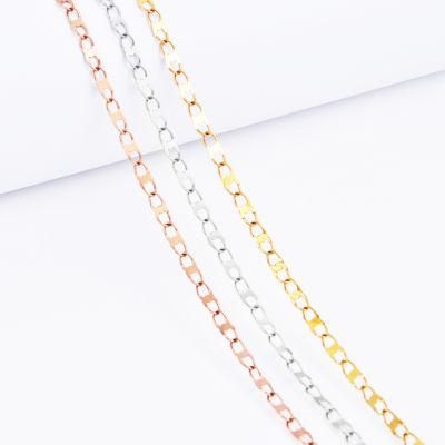 Fashion Jewellery Anchor Chain Necklace, Vari Link Curb Chain