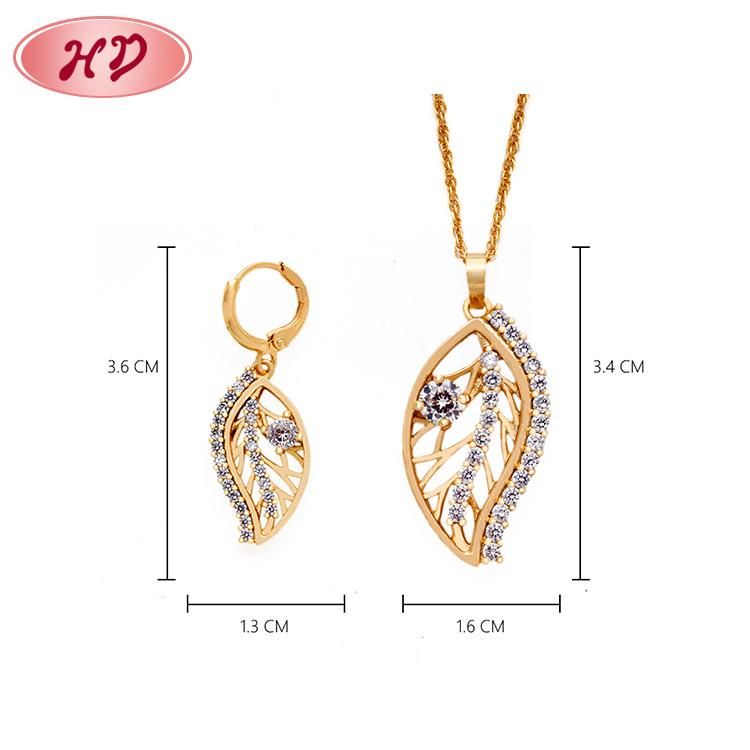 Hot Selling Women Wedding 18K Gold Jewelry Set