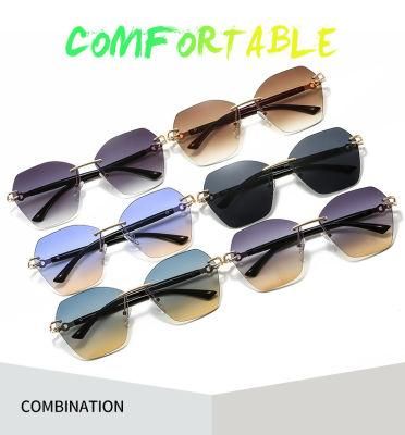 Stokc! ! Frameless New Metal Ladies Designer Sunglasse