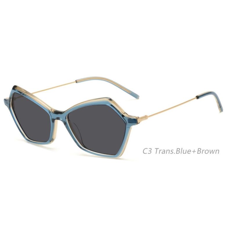 2022 Women Sunglasses Irregular Frames Tac Polarized Eyewear Vintage Design Shen Zhen Manufacturer