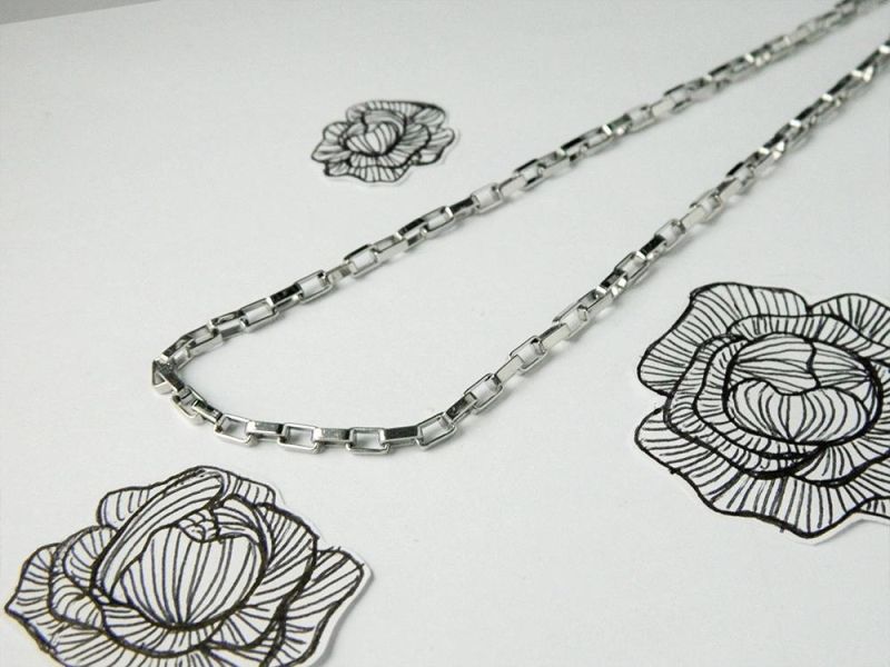 2013 New Design Stainless Steel Chain Necklace. 4mm Rolo Chain