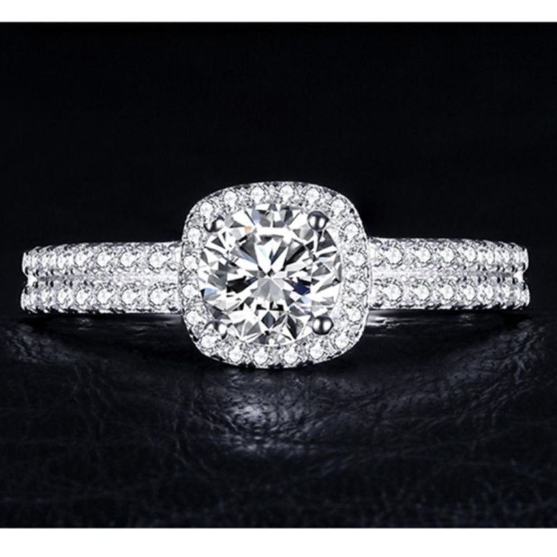 925 Sterling Silver Jewelry Engagement Wedding Ring Fashion Jewelry for Women Wholesale