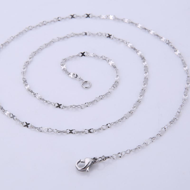 Fashion Jewelry Accesories 316L Stainless Steel Chains Womens Gold Plated Necklace 8 Shaped Necklaces