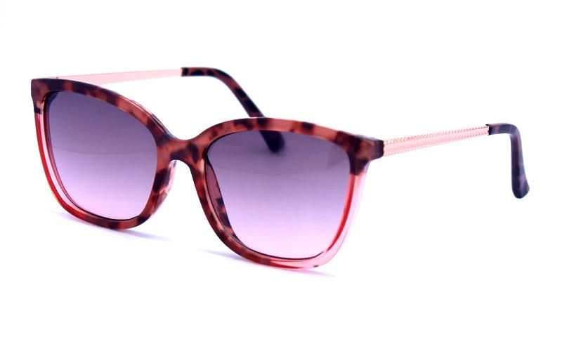 Trendy Durable Gradient Tortoise Shell Square Cat Eye Polarized Sunglasses