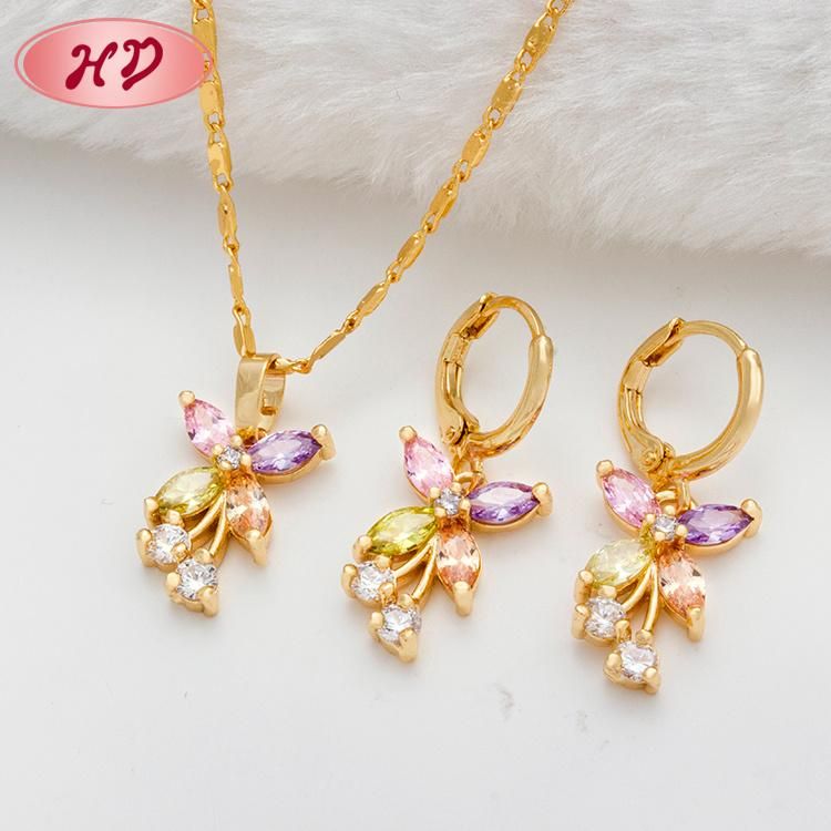 Imitation Fashion Jewellery CZ Crystal Jewelry Set