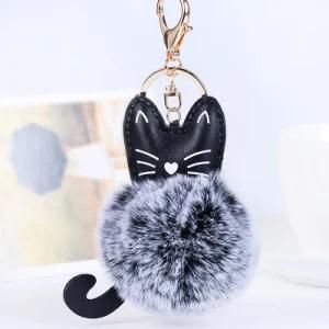 Faux Fur Pompom Fur Keychain Rabbit Fur Ball