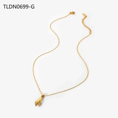 Stainless Steel Fashion Jewelry 18K Gold Plated Gold Plated Jewelry, Custom Gold Plated Necklace, Wholesale Stainless Steel Jewelry