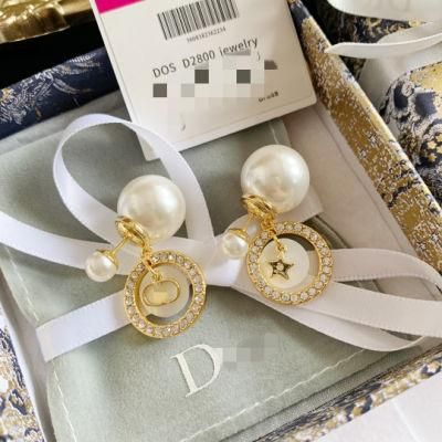High Quality Brass Jewelry Luxury Earrings with Pearl Designer Jewellery