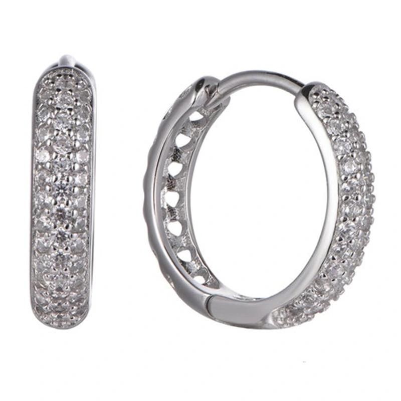 925 Silver Hollow Button Rope Fashion Hoop Earring for Christmas Promotion