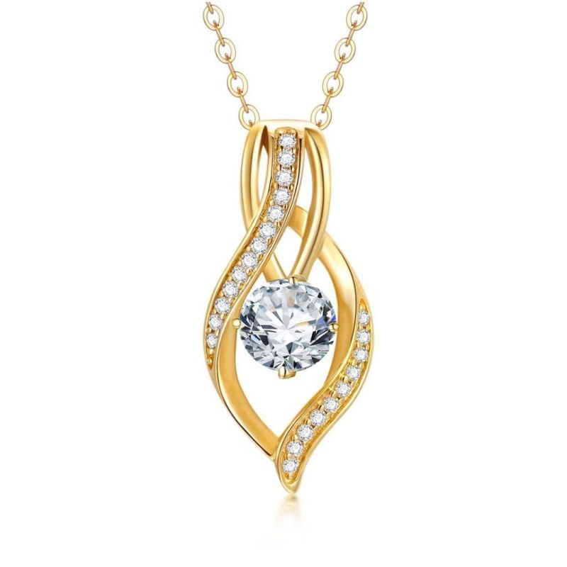 Factory Price Heart Geometry High Quality Pearl Zircon Pendant Necklace