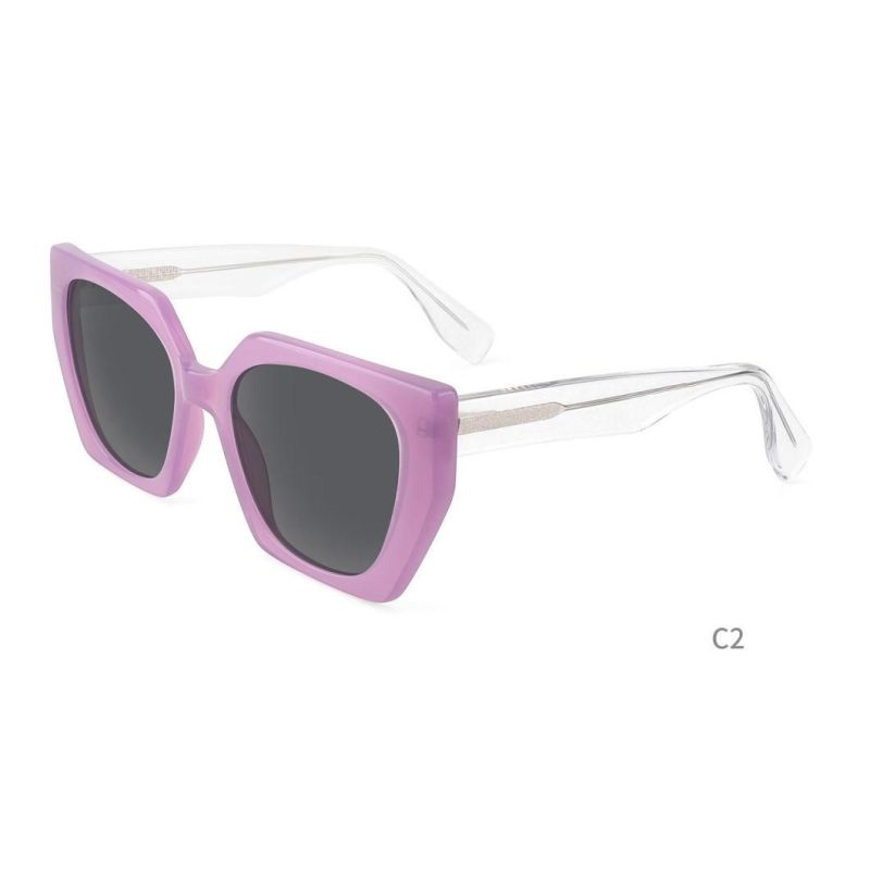 New Arriving Outdoor Square Customized Logo Sun Glasses Injection Acetate Sunglasses for Unisex