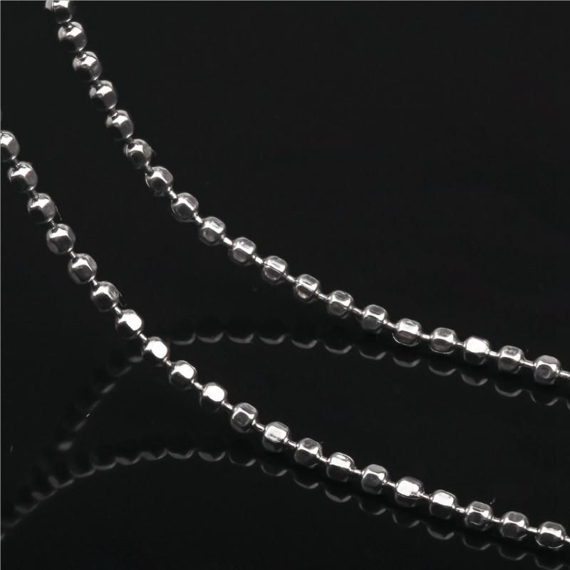Fashionable Necklace Stainless Steel Cut Bead Chain Made of Jewelry