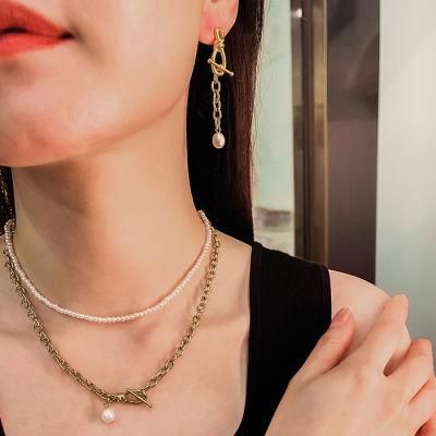 Stainless Steel Fashion Jewelry Necklace Choker Layering Fresh Water Jewellery Necklaces for Girl