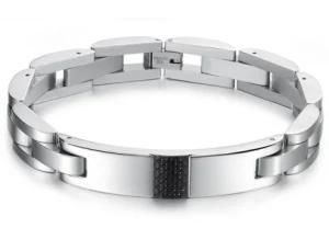 Carbon Fiber Jewelry Stainless Steel Chain Link Bracelets &amp; Bangles Women Men Bracelets Health Care Gfits