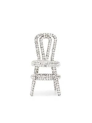 Fashion Sparkling Full Diamond Chair Shape Earrings Jewelry