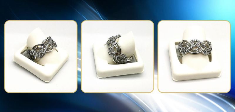 Classical Fashion Jewelry Wedding Ring with Diamond for Ladies