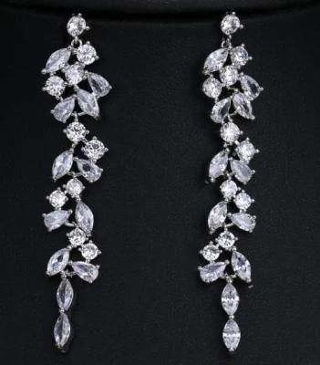 Bridal Elegant CZ Earring Jewelry, Wedding CZ Earring Jewelry, Bridesmaid Earring Jewelry