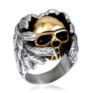 Good Quality 316L Stainless Steel Men Skull Ring