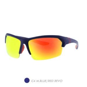 PC Polarized Sports Sunglasses, Fashion Plastic Half Frame Sp8005-04