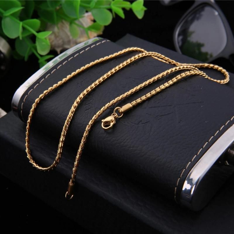 Fashion Stainless Steel Cobra Chain Jewelry Necklace for Women