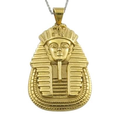 India Casting Figure Plated 18k Gold Pharaoh Pendant