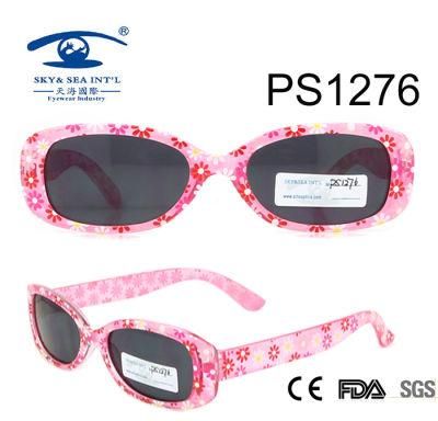 China Wholesale Flower Patten Colorful Kid Plastic Sunglasses (PS1276)