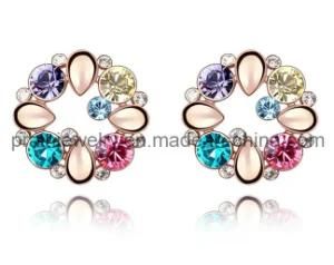 Austrian Crystal Fashion Crystal Alloy Imitation Earrings for Woman Accessories Environmental Friendly (PE-030)