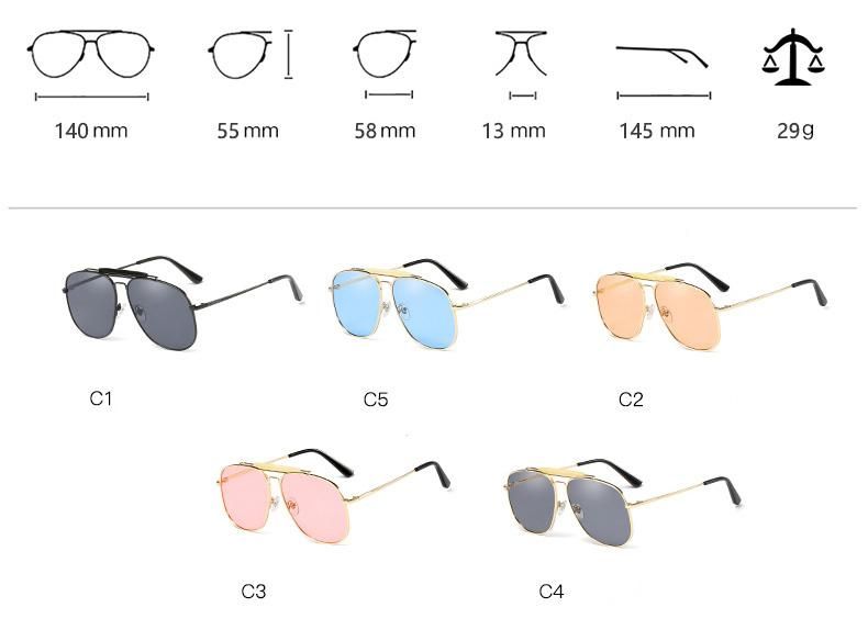 Fashion Candy Colors Toad Mirror Mental Frame Sunglasses