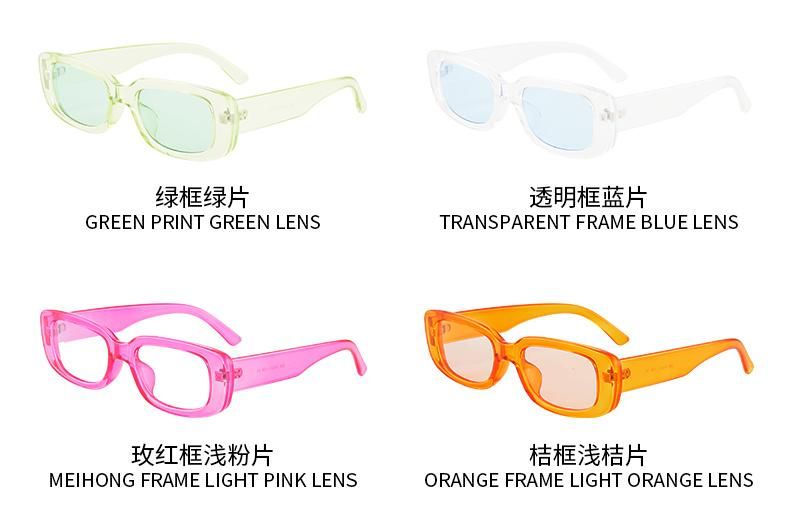 2021 Fashion Newest Custom Logo Popular Orange Pink Gradient Shades Sunglasses UV400 Small Square Women Sun Glasses