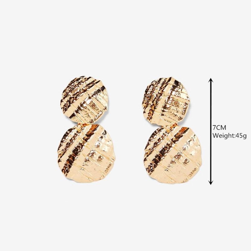 New Fashion Simple Popular Style Alloy Metal Earrings Female Retro Earrings