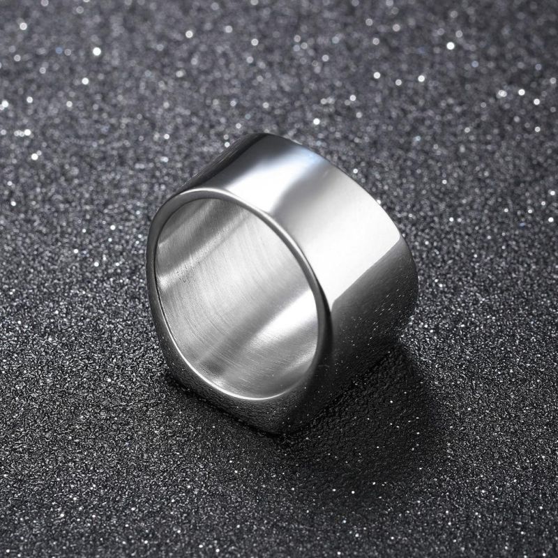 Fashion Jewelry Big Width Titanium Stainless Steel Men Finger Rings