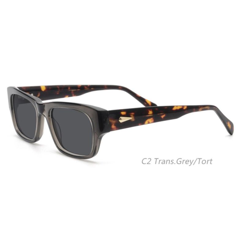 New 2022 Luxury Internal Chamfering High Quality Men Women Shades UV400 Thick Widen Temple Acetate Polarized Sunglasses