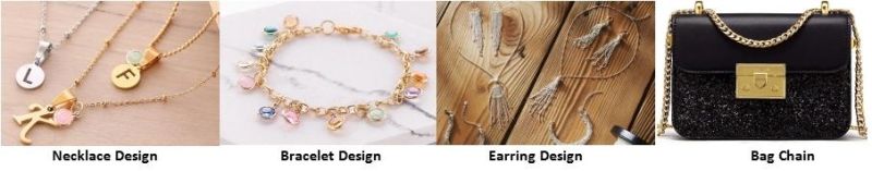 Fashion Accessories 18K Gold Plated Rope Chain Jewelry for Craft Gift Deocration Design Necklaces
