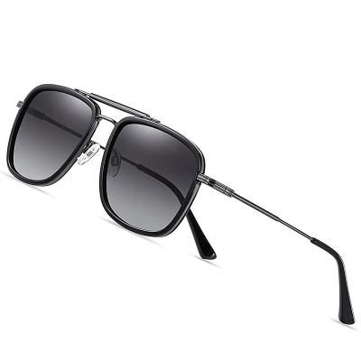 New Men Punk Fashion Tr90 Frames Retro Metal Polarized Sunglasses 3366
