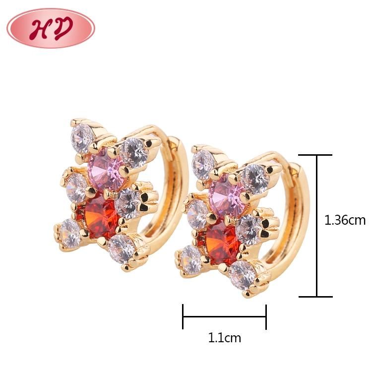 China Gift Items 18K 14K Gold Plated Wholesale Ladies Earring Jewellery