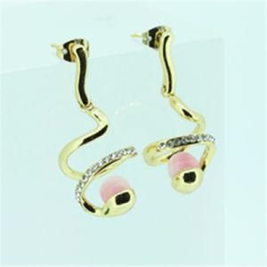 Fashionable Jewelry Pink Cateye Drop Earring (A07146E1S)