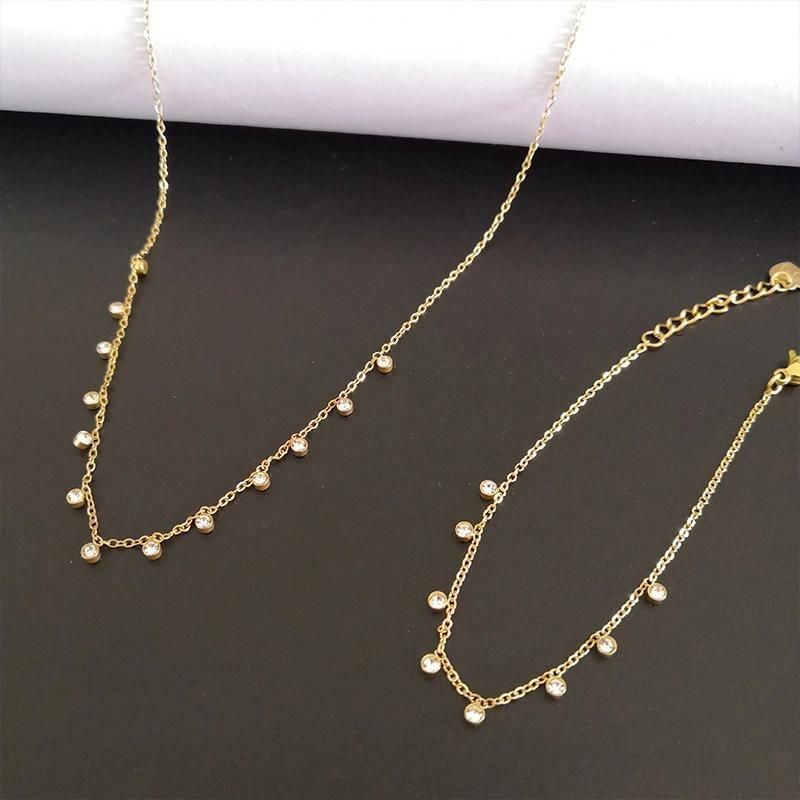 Manufacturer Custom Fashion Jewelry High Quality 18K Gold Plated Stainless Steel Fashion Necklace jewellery 14 K Gold Filled Necklace