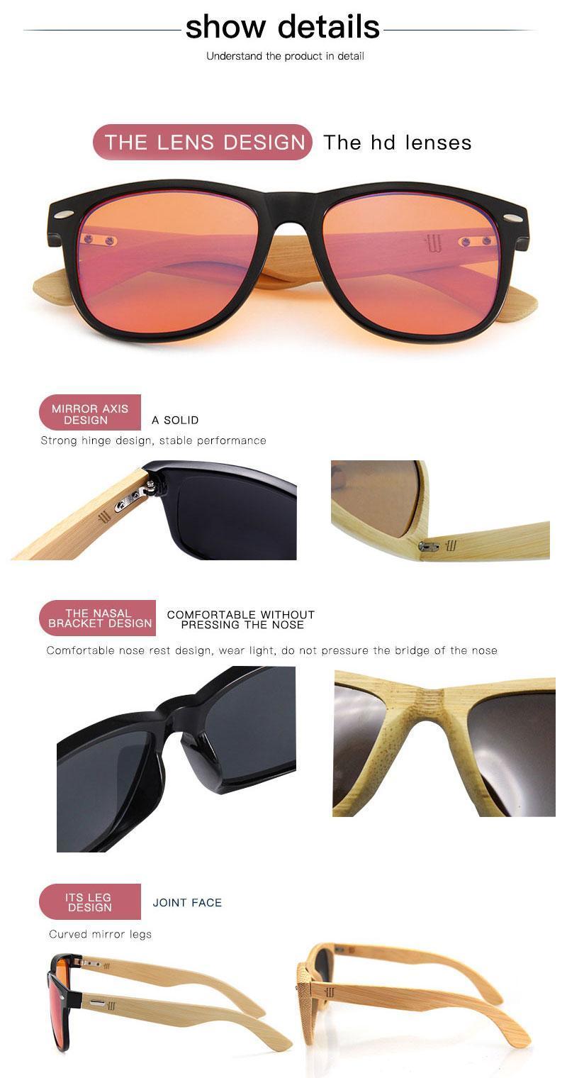 100% UV Protection Man Woman Wooden & Bamboo Sunglasses