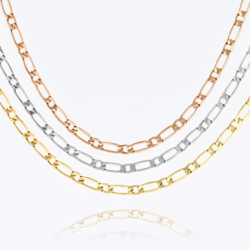 Wholesale High Quality Costume Necklaces Jewelry Stainless Steel Simple Thin Silver Nk Chain Necklace