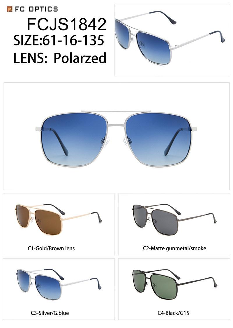 Square Metal Fashion Quickly Shipping Goods Europe Style Sunglasses for Men