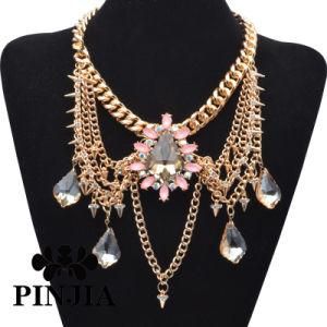 Fashion Silver Chain Statement Bib Choker Pendant Necklace Imitation Jewelry