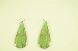 Teardrop with Epoxy Earring