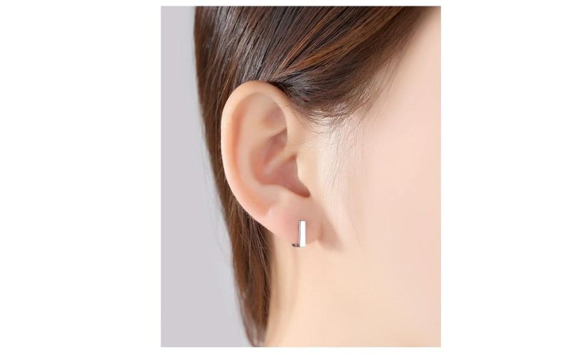 Box-Shaped Ear Clip Without Earhole Simple Earrings